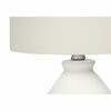 Monarch Specialties Lighting, 17 in.H, Table Lamp, Cream Ceramic, Ivory / Cream Shade, Modern I 9741